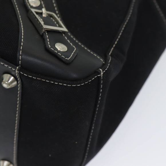 BALENCIAGA Tote Bag Canvas Leather Black Silver Auth bs16562 - Picture 10 of 16